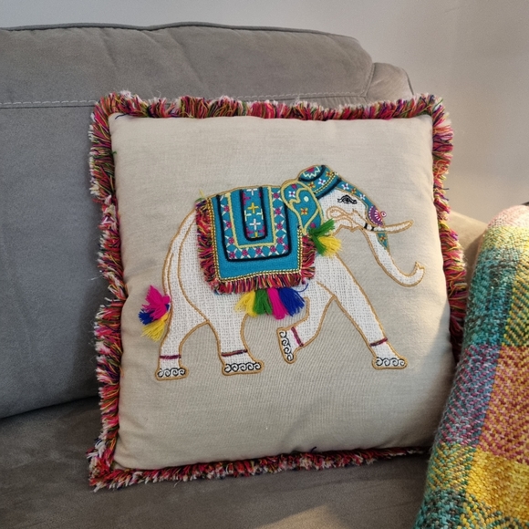 Other - Boho Patchwork Elephant Cushion Pillow Decor Fabric Colours